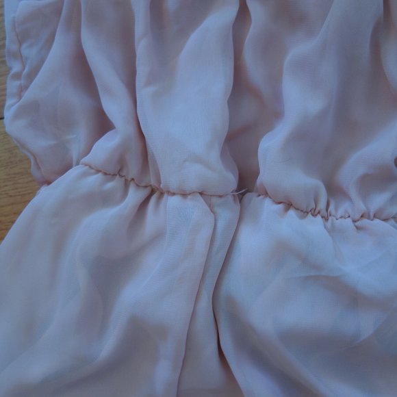 Pink Flowy Summer Layered Shear Overlay Princess Cinderella Dress Size Small - Picture 13 of 16